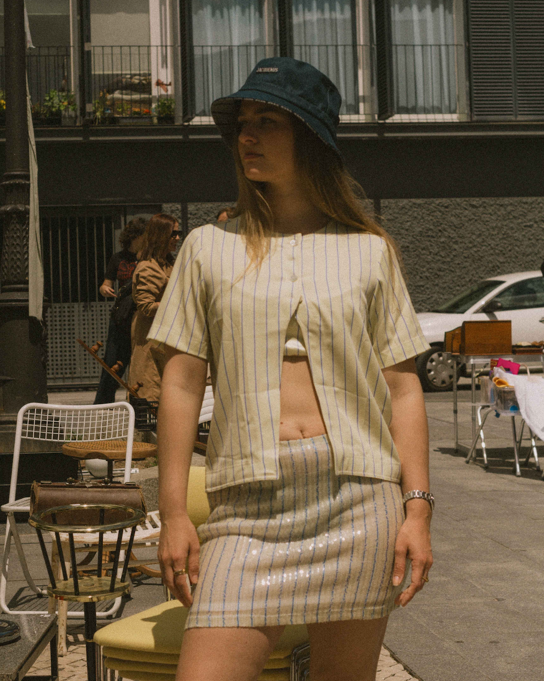 DIA LINES MINI SKIRT