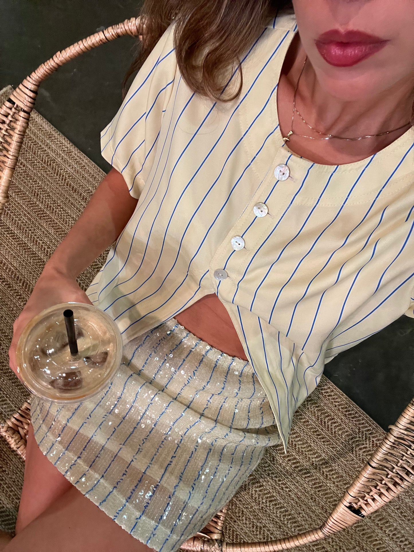 DIA LINES MINI SKIRT